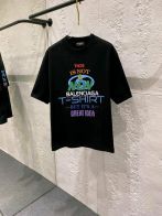 おすすめ バレンシアガt シャツコピー 短袖 プリント 純綿 トップス ゆったり ブラック