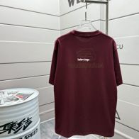 バレンシアガtシャツ メルカリ偽物 トップス 純綿 高品質 ゆったり レッド