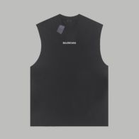 激安 バレンシアガtシャツレディース激安通販 トップス 純綿 無袖 シンプル グレー