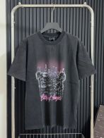 男女兼用 バレンシアガ 無地tシャツスーパーコピー トップス 純綿 品質保証 プリント グレー