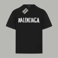 大人気 レディース バレンシアガtシャツコピー トップス 純綿 柔らかい プリント 半袖 ブラック