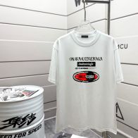 バレンシアガtシャツ メンズコピー プリント 男女兼用 純綿 トップス 半袖 ホワイト