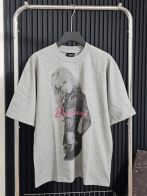 新品‼バレンシアガクルー tシャツ偽物 トップス 純綿 プリント ゆったり 短袖 グレー