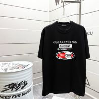 バレンシアガtシャツ 値段激安通販 プリント 男女兼用 純綿 トップス 半袖 ブラック