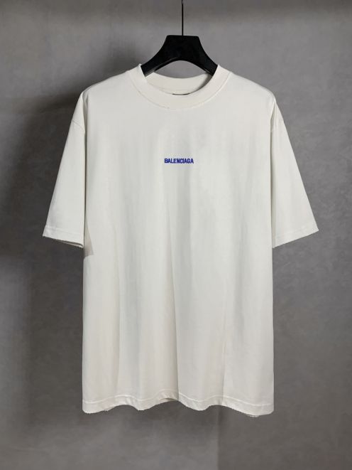 バレンシアガtシャツサイズ感コピー ゆったり 男女兼用 柔らかい 純綿 トップス 短袖 ロゴプリント ホワイト