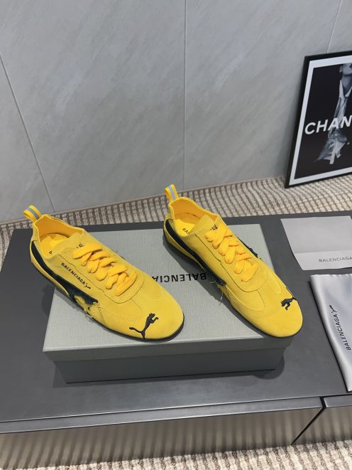 balenciaga スニーカー 安い偽物 カジュアルシューズ PUMAとコラボ 運動 イエロー