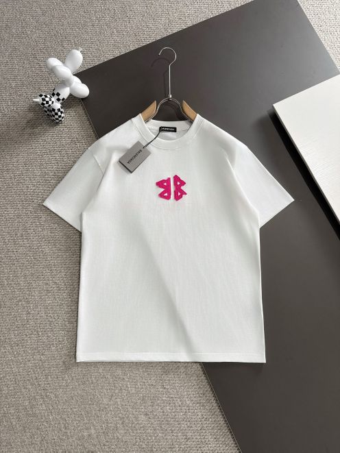 お得品‼バレンシアガの t シャツ偽物 純綿 ゆったり トップス 短袖 プリント 男女兼用 ホワイト