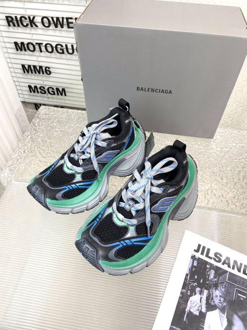 balenciaga メンズ スニーカー偽物 カジュアル 軽量 シューズ ランニング 男女兼用 グリーン