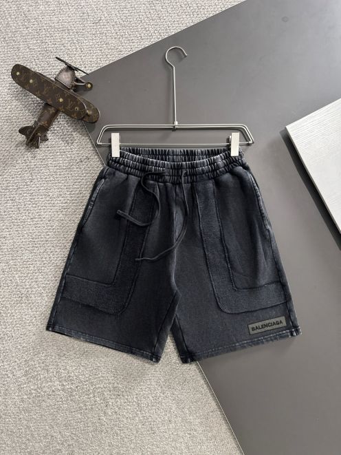 華やかな雰囲気 バレンシアガ ショーツＮ級品 ショットズボン ゆったり 綿 ブラック