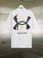 最新‼バレンシアガtシャツ メルカリ偽物 純綿 トップス 短袖 プリント 男女兼用 ホワイト