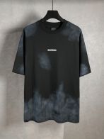 バレンシアガtシャツコーデ偽物 ゆったり 男女兼用 柔らかい 純綿 トップス 短袖 ロゴプリント ブラック