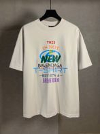 高品質 バレンシアガtシャツメンズ激安通販 男女兼用 純綿 トップス 短袖 プリント ホワイト