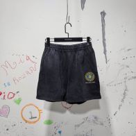 バレンシアガ パンツ サイズＮ級品 ショットズボン 純綿 ロゴ刺繍 ランニング ブラック