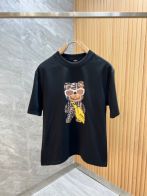 大販売 フェンディ t シャツ偽物 純綿 トップス プリント 人気品 短袖 ブラック