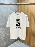 大得価のfendi t シャツ激安通販 純綿 トップス プリント 短袖 シンプル ホワイト