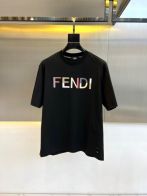 大人気 フェンディ ティ シャツ偽物 純綿 トップス プリント 短袖Ｔシャツ ブラック