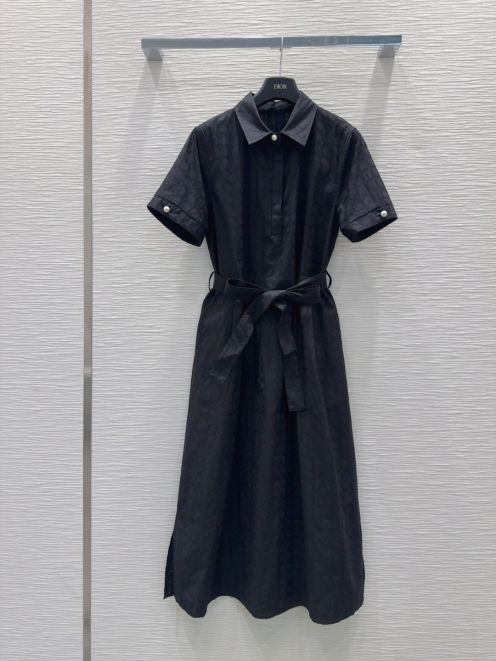 魅力的なディオールワンピース激安通販 ワンピース 短袖 ファッション 優雅レディ ブラック