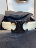 セリーヌベルト サイズ偽物 幅2.5cm レザー 男女兼用 ビジネス 通勤 シンプル ホワイト