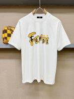 t シャツ fendi偽物 高品質 トップス ロゴプリント 短袖 柔らかい 通気性いい ホワイト