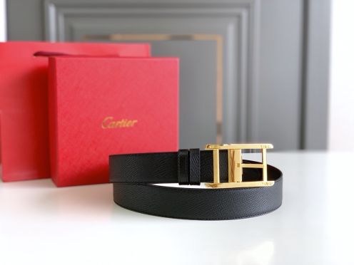 カルティエベルト調整スーパーコピー 高品質 レザー 本革 ビジネス 通勤ベルト 幅3.5cm メンズ ブラック