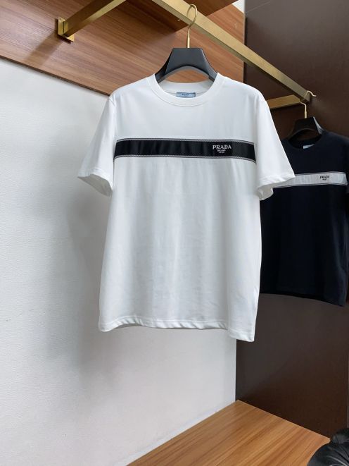 最新のprada ロゴ t シャツスーパーコピー 純綿 トップス tシャツ シンプル 男女兼用 ホワイト