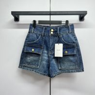 セリーヌ AAA級レプリカ ハイウエストデニムショートパンツ 高再現度 夏コーデ必須アイテム