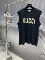 グッチ コピー 2025新作 メンズダブルレイヤードロゴベストTシャツ 高品質 細部まで忠実な作り