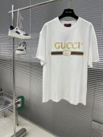 グッチ 芸能人 2025春夏新作 メンズ刺繍入り半袖Tシャツ 高級感仕上げ デザイン性と快適さ両立