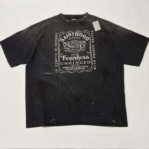 セント マイケル × ネイバーフッド STHD SS Tシャツ FEARLESS 2025新作 ブランドコピー 激安通販 快適な着心地 高評価多数