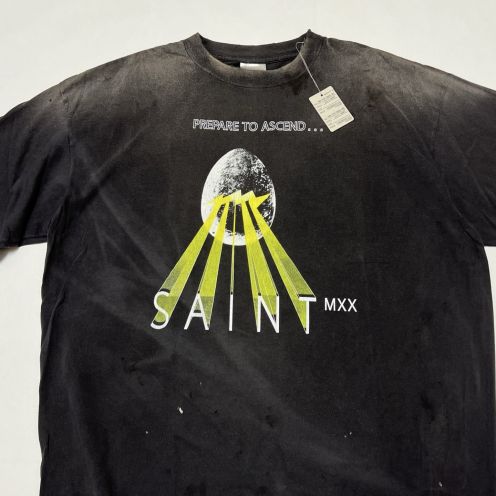 セント マイケル EGG SS Tシャツ ロゴ投影 ヴィンテージ加工 2025新作 ブランドコピー 激安通販 高再現度 レビュー高リピ率