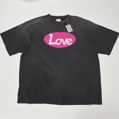 セントマイケル SS ピンクハートスカル加工Tシャツ 男女兼用 夏服 偽物 バレない再現度 通気 快適な着心地 精密ディテール