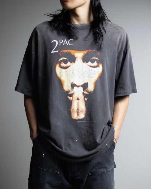 セントマイケル × 2PAC 2PC_SS Tシャツ 男女兼用 夏服 通気 シンプルデザイン 快適な着心地 高品質 発送保証付き