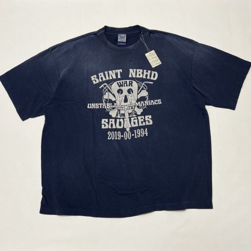 セント マイケル × ネイバーフッド STHD. SS Tシャツ 2025新作 コラボ限定 ヴィンテージ加工 ブランド服コピー 激安 高再現度 レビュー高リピ率