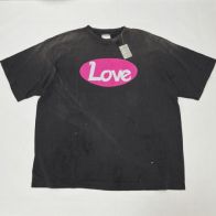 セントマイケル SS ピンクハートスカル加工Tシャツ 男女兼用 夏服 偽物 バレない再現度 通気 快適な着心地 精密ディテール