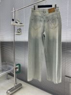 ルイヴィトン ジーンズ 2025新作 デニムパンツ LVロゴ刺繍入り ブランド コピー 安全通販