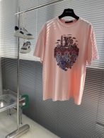 ルイ・ヴィトン Tシャツ 2025新作 コピー 夏服 男女兼用 ピンクデザイン 快適な着心地 高評価 レビュー多数