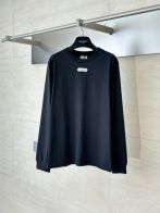 ディオール 2025新作 ブラック長袖Tシャツ AAA級レプリカ 高品質素材 シンプルロゴ 大人カジュアルに最適
