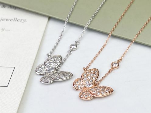 ヴァンクリーフ＆アーペル AAA級レプリカ 高級感仕上げ 上質感 高再現度 バタフライパヴェネックレス