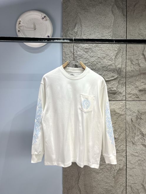 クロムハーツ 長袖Tシャツ ブランド コピー 安全通販 2025新作 上質コットン使用 高級感仕上げ 丁寧な縫製