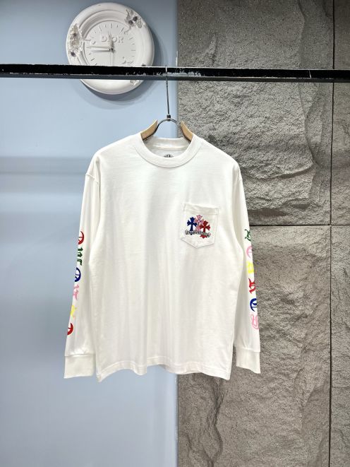 クロムハーツ 長袖Tシャツ 偽物 激安 2025新作 高級感仕上げ 上質素材 丁寧な縫製 マルチカラープリント