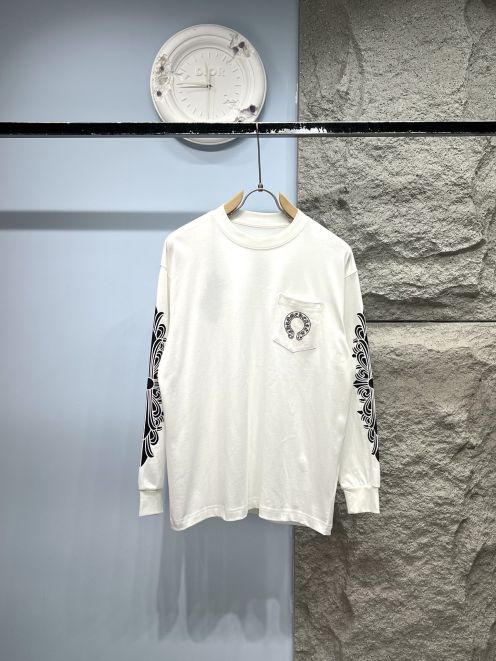 クロムハーツ 長袖Tシャツ n級 2025新作 上質素材 丁寧な縫製 シンプルモノトーンデザイン 高級感仕上げ