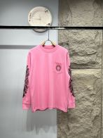 クロムハーツ 長袖Tシャツ 偽物 2025新作 ピンクカラー 上質素材 丁寧な縫製 高級感仕上げ ユニセックス仕様