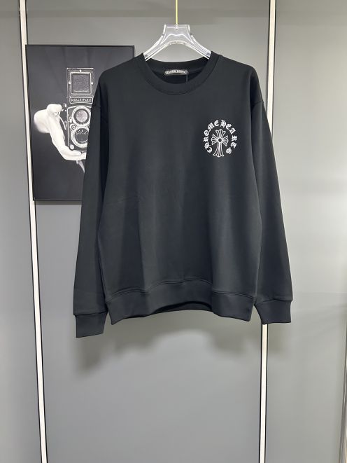 クロムハーツ スウェット n級 2025新作 ブラック クロスロゴ プルオーバー トレーナー シンプル高級感