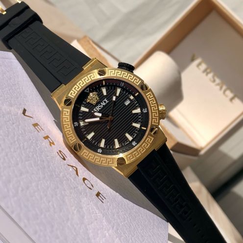 ヴェルサーチ 優良サイト 高級感仕上げ 精密ディテール 高再現度 メンズ腕時計 ブラック&times;ゴールド 2025新作モデル