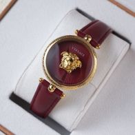 ヴェルサーチ ブランド コピー 安全通販 高再現度 高級感仕上げ 上品デザイン レディース腕時計 レッド&times;ゴールド 2025新作