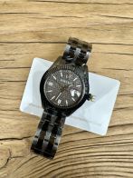 ヴェルサーチ 格安 高再現度 高級レベル仕様 上質な質感 オールブラック メンズ腕時計 2025新作モデル