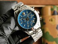 ヴェルサーチ n級 高再現度 職人技術再現 高級レベル仕様 メンズクロノグラフ腕時計 ブルーダイヤル 2025新作モデル