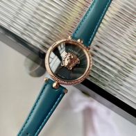 ヴェルサーチ 偽物 バレない再現度 高級感仕上げ 精密ディテール 上質な質感 レディース腕時計 グリーンレザー 2025新作