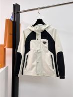 プラダ ジャケット メンズ ブランド コピー 即納対応 上質感バイカラーデザイン ナイロン素材 軽量アウター 高品質縫製で快適な着心地