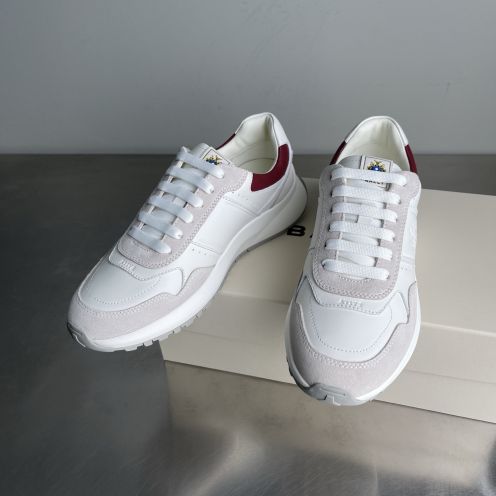 バリー スニーカー 2025新作 スーパーコピー 高再現度 丁寧な縫製 発送保証 安心サイト 上質レザー仕様 ホワイトグレー